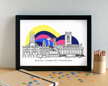 Eurovision 2023 Liverpool Skyline Art Print - can be personalised