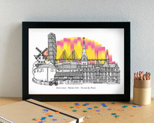 Eurovision 2024 Malmö Skyline Art Print - can be personalised