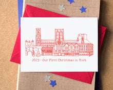 Our First Christmas Personalised Skyline Greetings Card