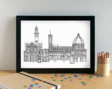 Florence Skyline Landmarks Art Print - can be personalised
