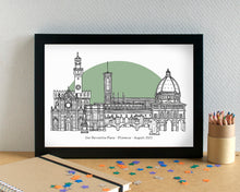 Florence Skyline Landmarks Art Print - can be personalised