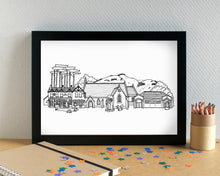 Formby Merseyside Skyline Landmarks Art Print - can be personalised
