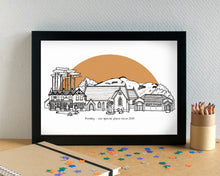 Formby Merseyside Skyline Landmarks Art Print - can be personalised