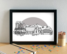 Formby Merseyside Skyline Landmarks Art Print - can be personalised