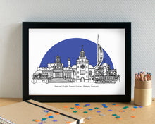 Portsmouth FC Skyline Art Print - featuring Fratton Park