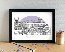 Garston Liverpool Skyline Landmarks Art Print - can be personalised