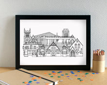 Garston Liverpool Skyline Landmarks Art Print - can be personalised