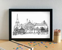 Gateacre Skyline Landmarks Art Print - can be personalised - unframed