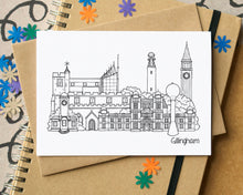 Gillingham Kent Landmarks Skyline Greetings Card