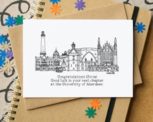 Starting University Personalised Skyline Greetings Card