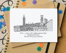 Starting University Personalised Skyline Greetings Card