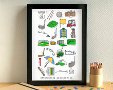 Golf Alphabet Art Print