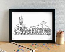 Halewood Skyline Landmarks Art Print - can be personalised