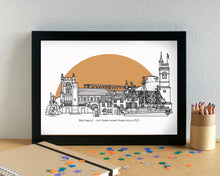 Hartlepool Skyline Landmarks Art Print - can be personalised