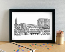 Hemel Hempstead Skyline Landmarks Art Print - can be personalised - unframed
