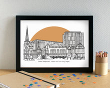 Hemel Hempstead Skyline Landmarks Art Print - can be personalised - unframed