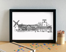 Heswall Wirral Skyline Landmarks Art Print - can be personalised