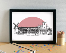 Heswall Wirral Skyline Landmarks Art Print - can be personalised