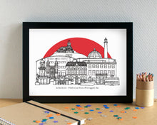 Fleetwood Town FC Skyline Art Print - featuring Highbury Stadium