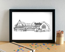 Hunt's Cross Liverpool Skyline Landmarks Art Print - can be personalised