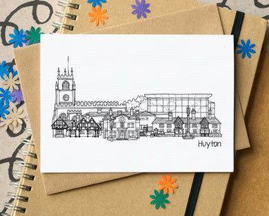 Huyton Skyline Landmarks Greetings Card