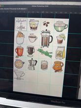 Coffee Alphabet Greetings Card