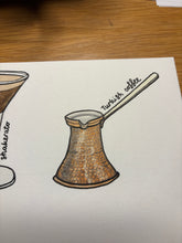 Coffee Alphabet Greetings Card