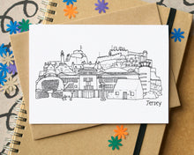 Jersey Skyline Landmarks Greetings Card