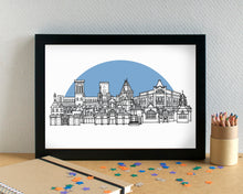 Kensington Liverpool Skyline Landmarks Art Print - can be personalised