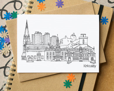 Kirkcaldy Skyline Landmarks Greetings Card
