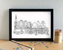 Kirkcaldy Skyline Landmarks Art Print - can be personalised - unframed