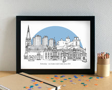 Kirkcaldy Skyline Landmarks Art Print - can be personalised - unframed