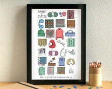 Knitting Alphabet Print