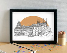 Lyon Skyline Landmarks Art Print - can be personalised