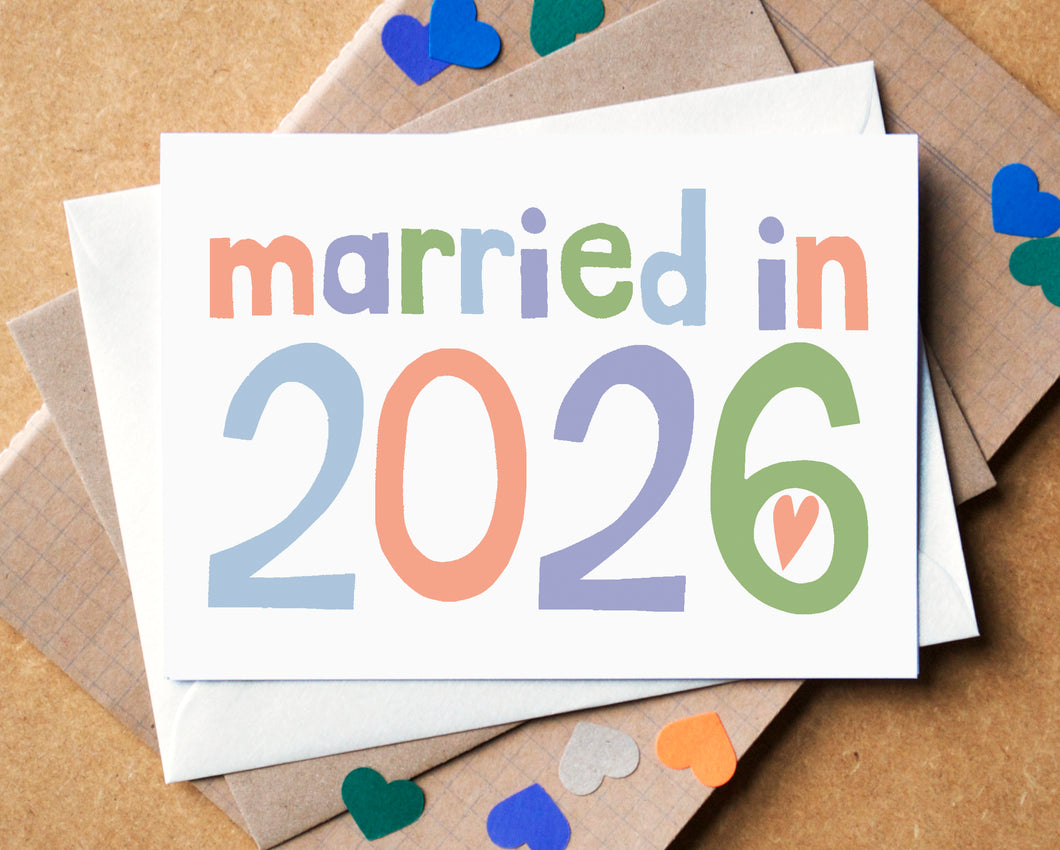 Married in 2026 Wedding Card