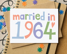 Married in 1964 Sixtieth Wedding Anniversary Card
