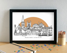Maryport Skyline Landmarks Art Print - can be personalised