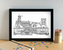 Mossley Hill Liverpool Skyline Landmarks Art Print - can be personalised