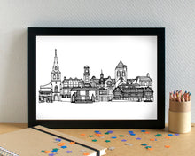 Old Swan Liverpool Skyline Landmarks Art Print - can be personalised