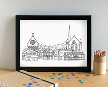 Orrell Park Liverpool Skyline Art Print - can be personalised