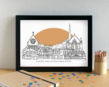 Orrell Park Liverpool Skyline Art Print - can be personalised