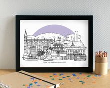 Palma Skyline Landmarks Art Print - can be personalised - unframed