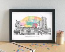 Party Paper Skyline Print - unframed