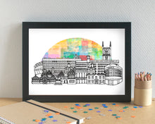 Party Paper Skyline Print - unframed