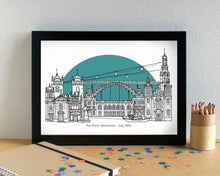 Porto Skyline Landmarks Art Print - can be personalised
