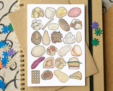 Potato Alphabet Greetings Card