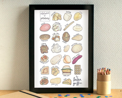 Potato Alphabet Art Print