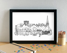 Princes Park Liverpool Skyline Landmarks Art Print - can be personalised