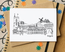 Reigate Skyline Landmarks Greetings Card