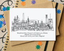 Retirement or Leaving Personalised Skyline Greetings Card